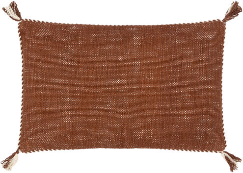 Braided Bisa 22 inch Brown Pillow Kit in 14 x 22, Lumbar