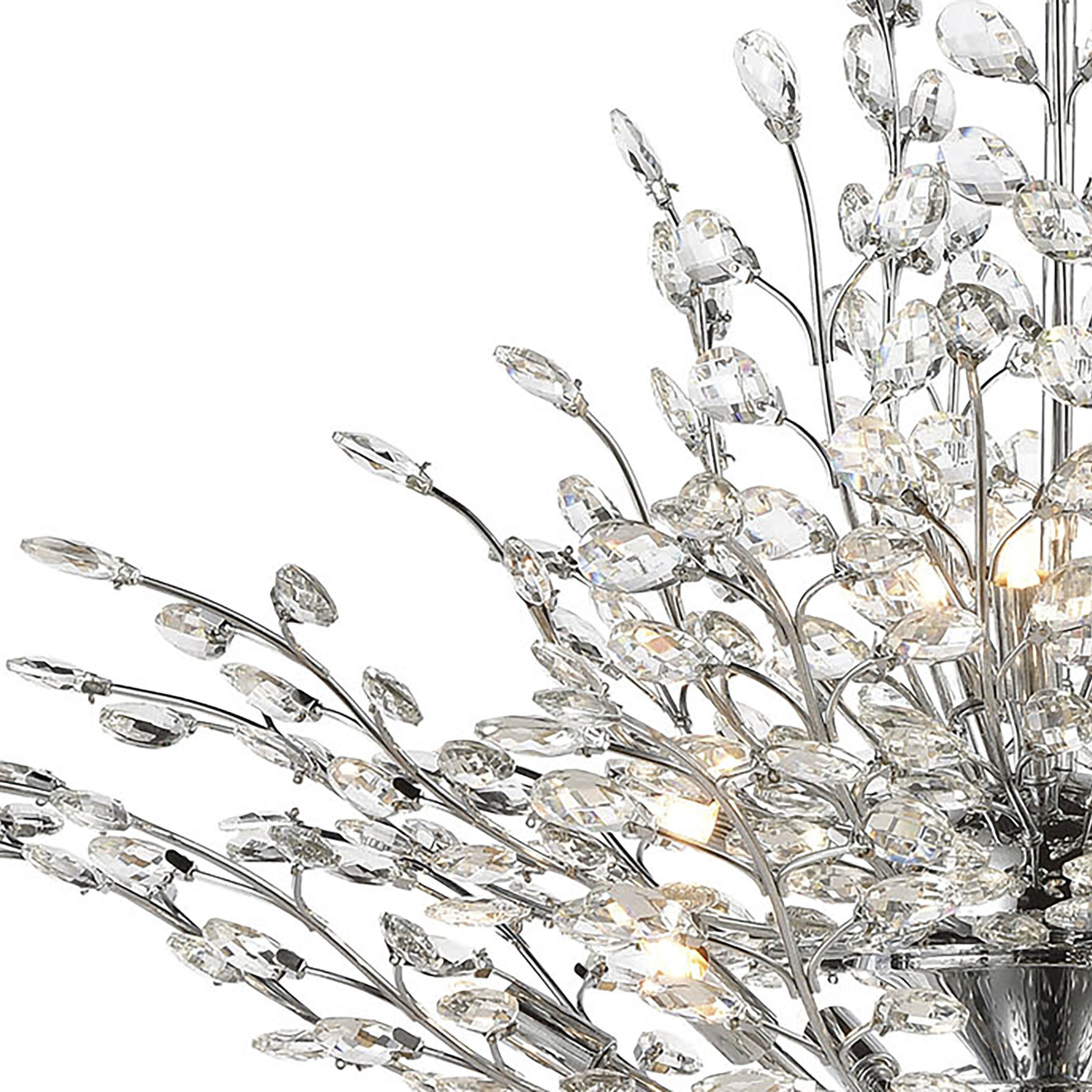 Crystique 12 Light 38 inch Polished Chrome Chandelier Ceiling Light