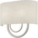 Stratton 2 Light 13 inch Brushed Nickel ADA ADA Sconce Wall Light