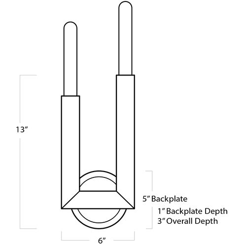 Wolfe 2 Light 6 inch Polished Nickel Wall Sconce Wall Light