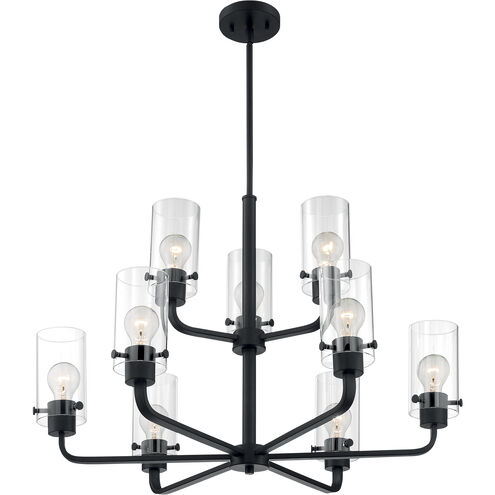 Sommerset 9 Light 30 inch Matte Black Chandelier Ceiling Light