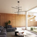 Suspenders LED 48 inch Satin Black Modular Pendant Composition Ceiling Light