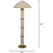 Seychelles 24 inch 60.00 watt White Washed Rattan and Polished Brass Table Lamp Portable Light, Inline