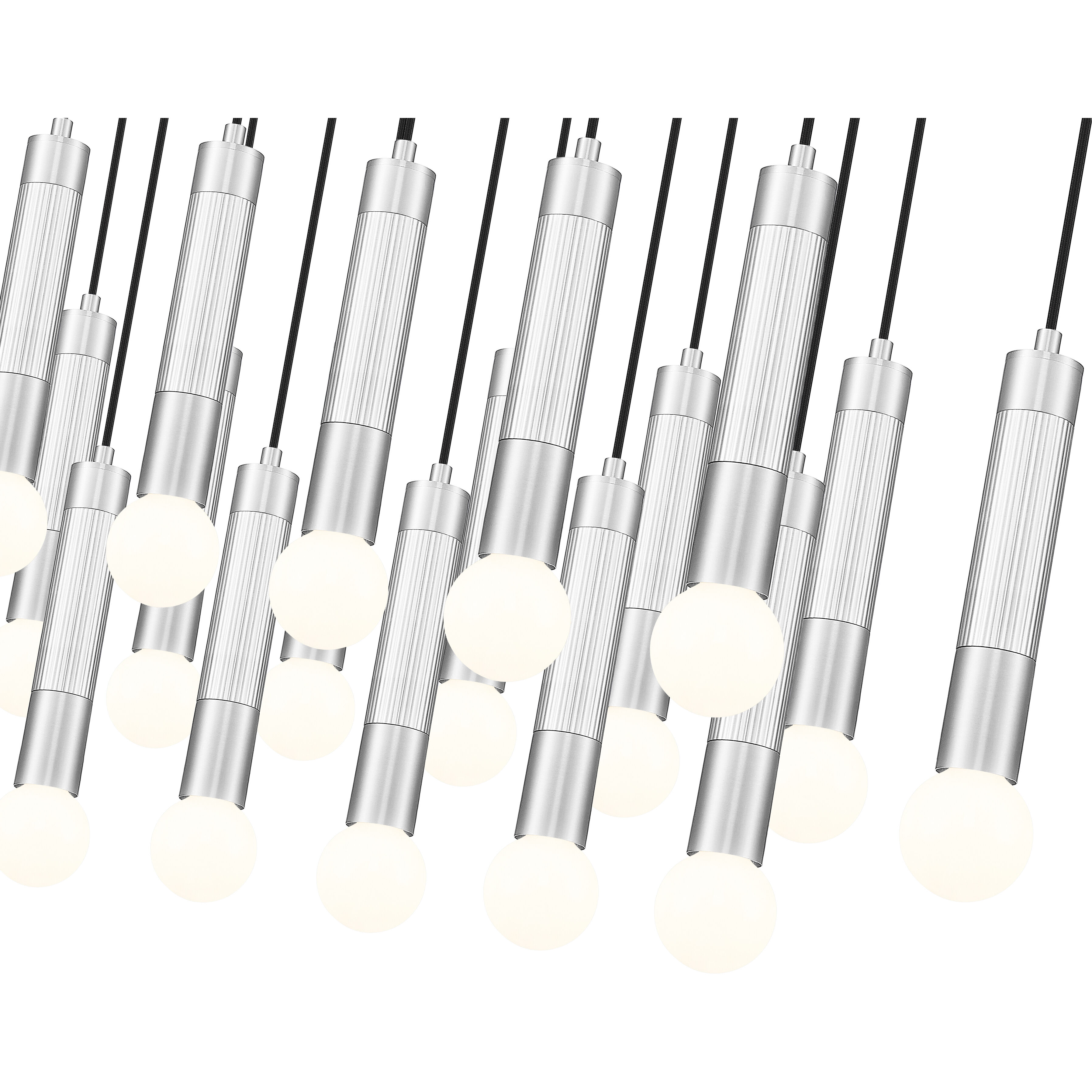 Stari Linear Chandelier Ceiling Light in Brushed Nickel