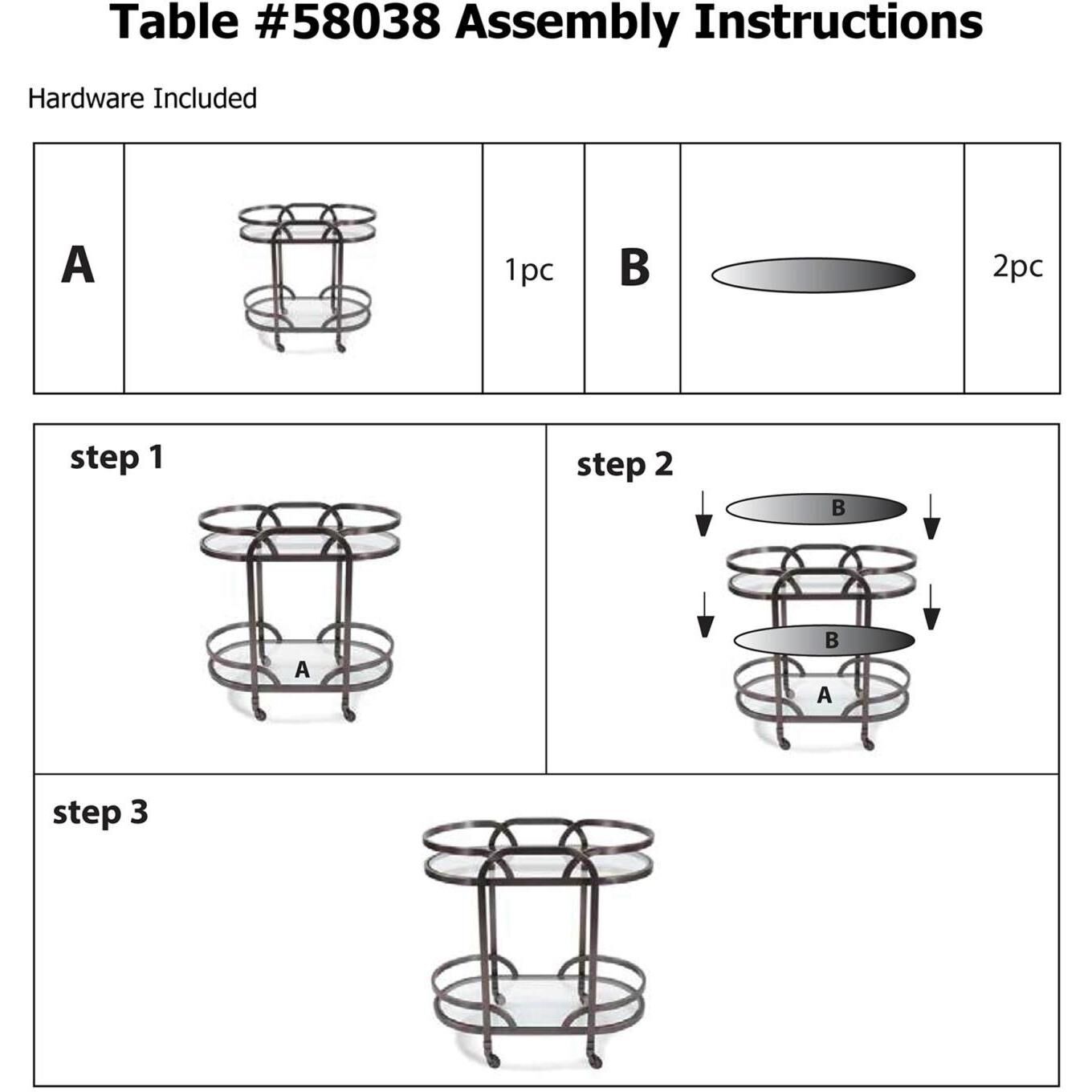 Carter Black Nickel Bar Cart
