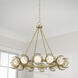 Flora 12 Light 29 inch Buffed Gold Chandelier Ceiling Light