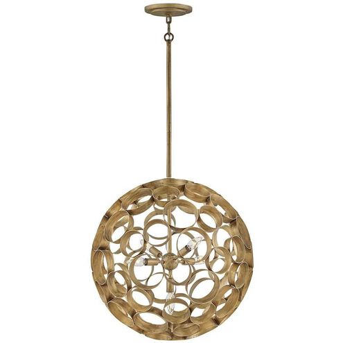 Centric LED 22 inch Burnished Gold Chandelier Ceiling Light, Orb