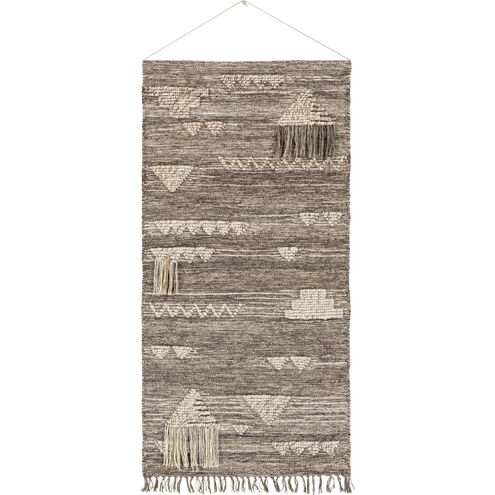Asher Charcoal Wall Hanging, Rectangle