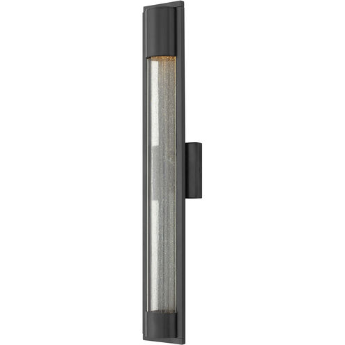 Mist Outdoor Wall Mount Lantern in Satin Black, Large