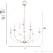Southcrest 9 Light 36 inch Distressed White 2-Tier Chandelier Ceiling Light