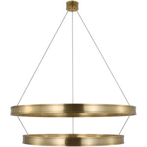 Chapman & Myers Connery LED 50.25 inch Antique-Burnished Brass Two-Tier Ring Chandelier Ceiling Light