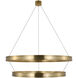 Chapman & Myers Connery LED 50.25 inch Antique-Burnished Brass Two-Tier Ring Chandelier Ceiling Light