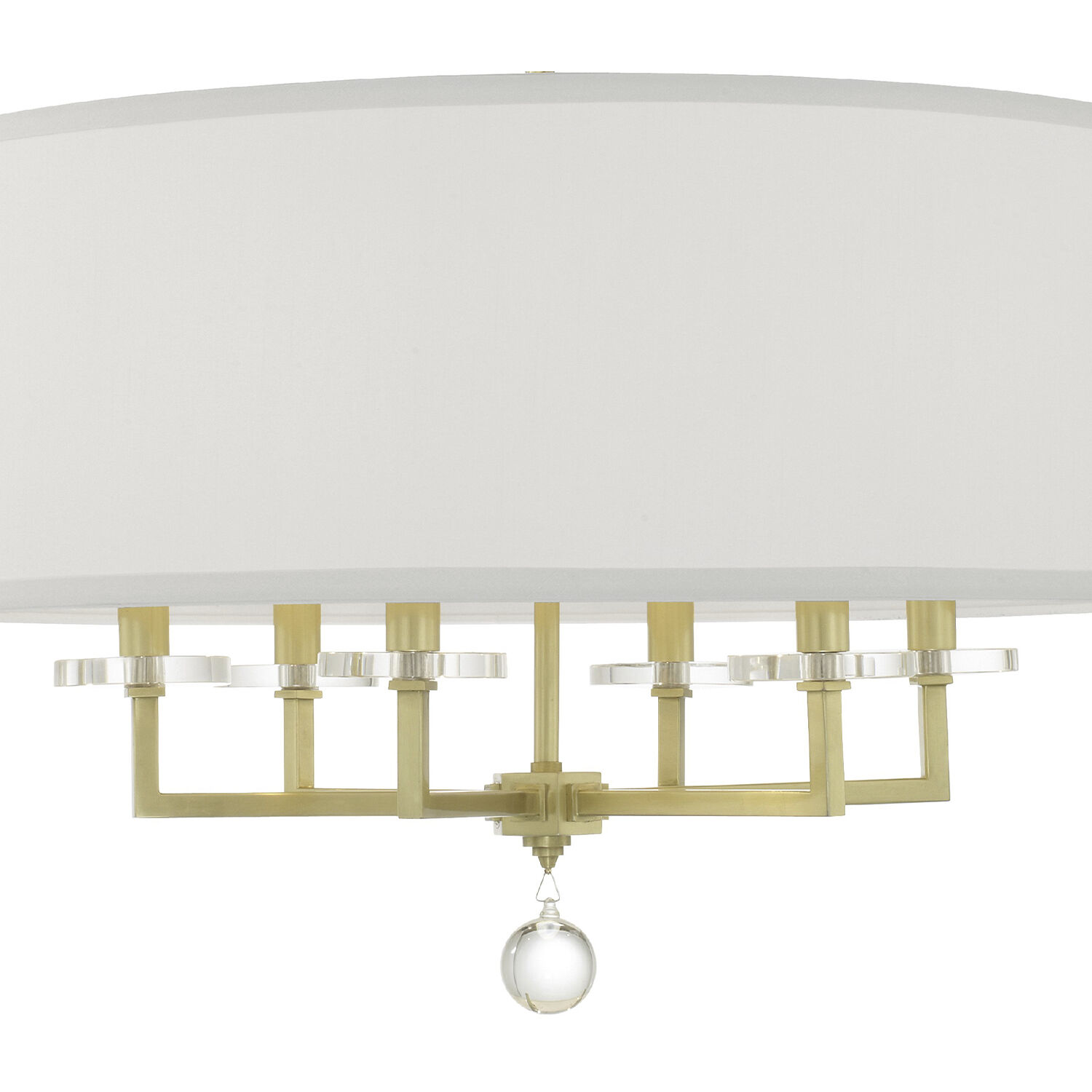 Paxton 6 Light 25.5 inch Aged Brass Chandelier Ceiling Light