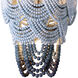 Ombre 6 Light 24 inch Blue Chandelier Ceiling Light