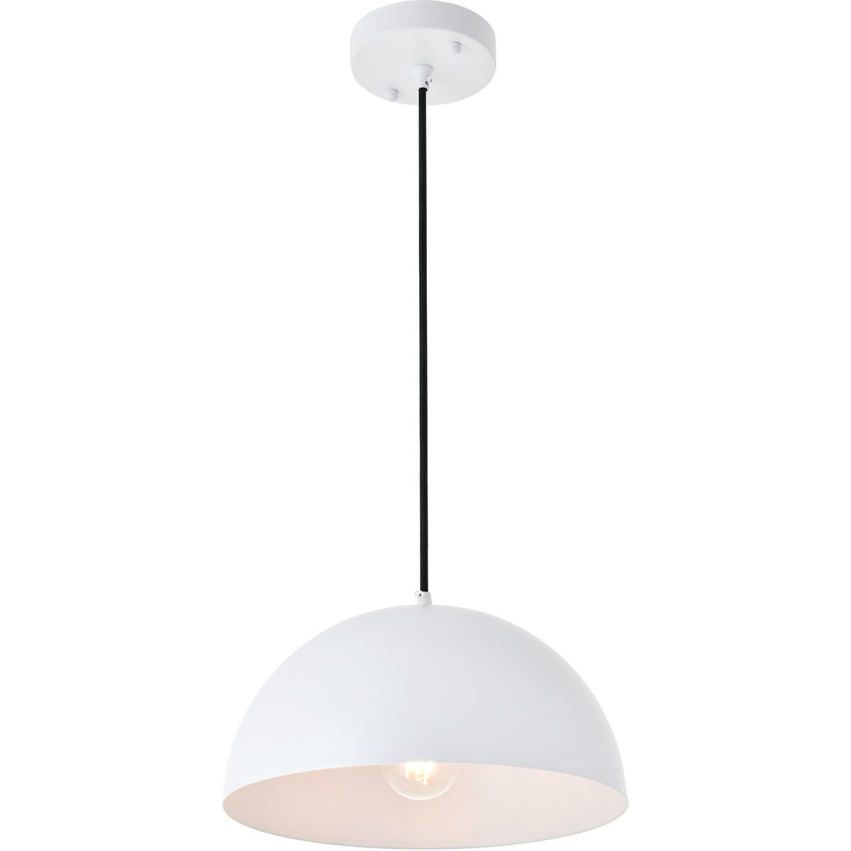 Forte 1 Light 12 inch White Pendant Ceiling Light