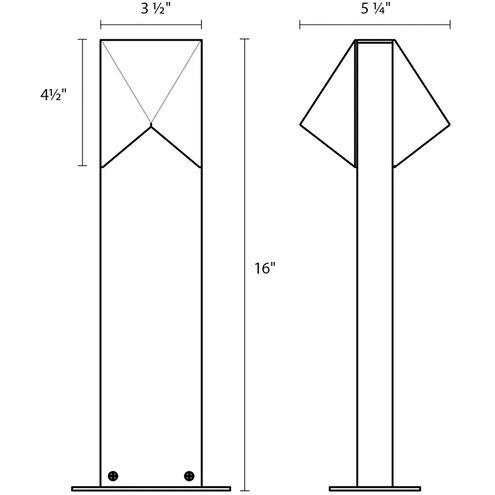Triform Compact 12V 20 watt Textured Gray Bollard
