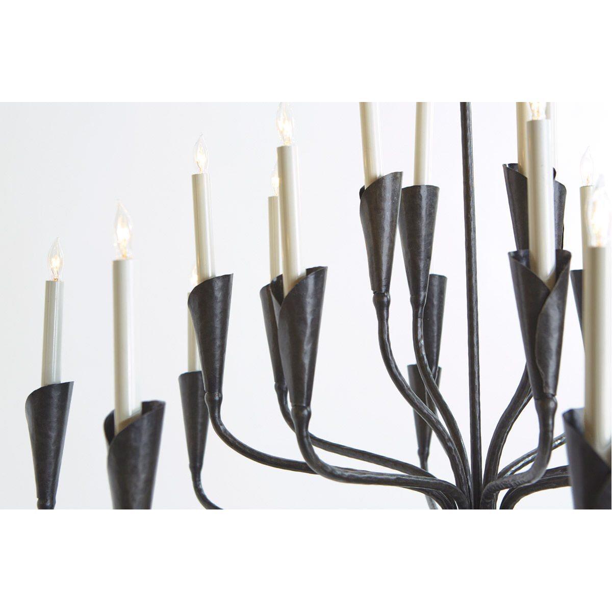 Chapman & Myers Aiden 20 Light 40.5 inch Aged Iron Chandelier Ceiling Light, Large