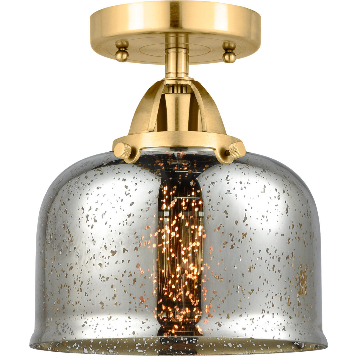 Mercury glass sales flush mount