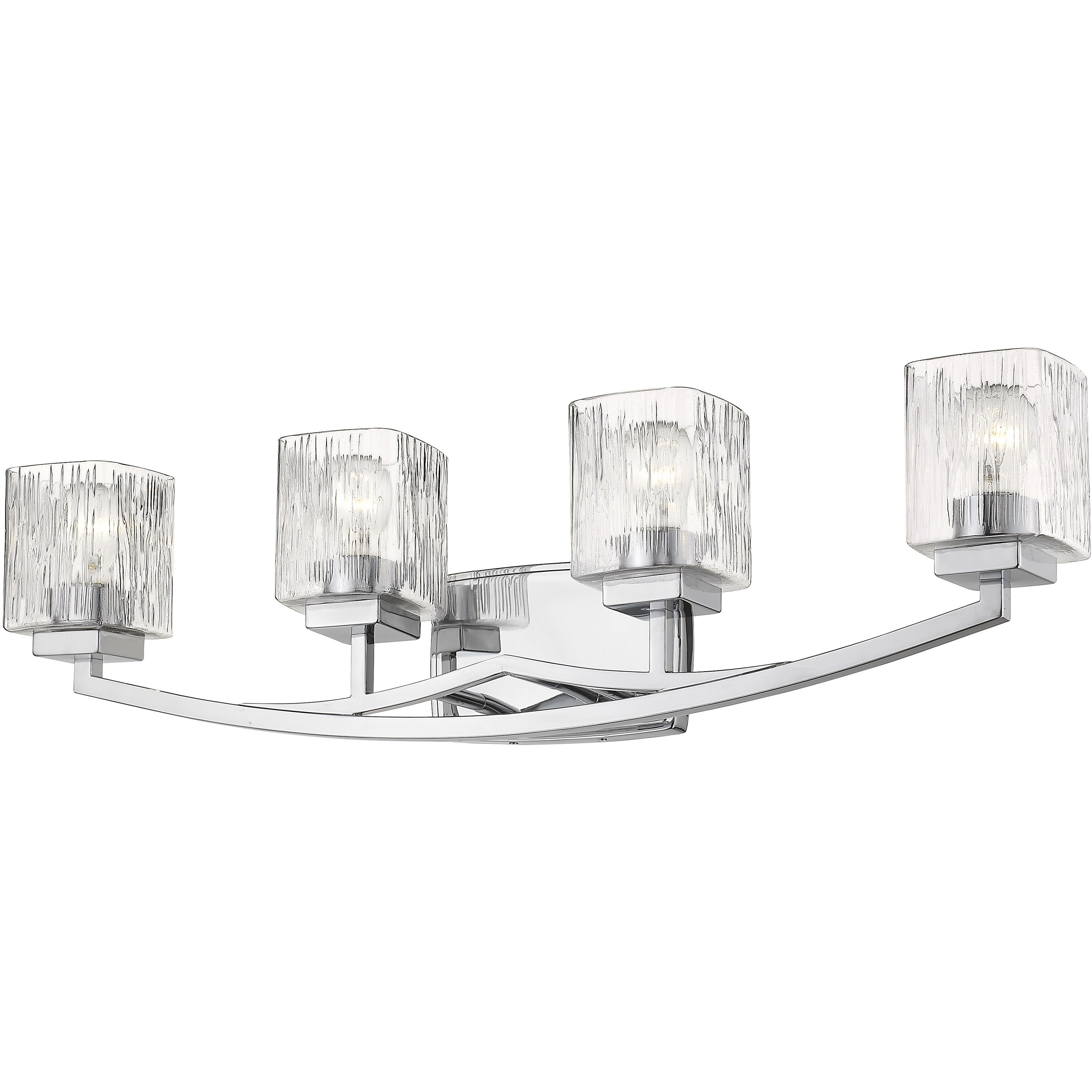 Zaid 4 Light 32 inch Chrome Vanity Wall Light