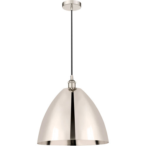 Edison Dome LED 16 inch Polished Nickel Mini Pendant Ceiling Light