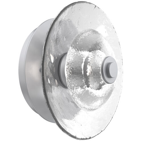 Atmosphere Cirrus LED Classic Silver Sconce/Flush Mount Ceiling Light in 3000K LED, Clear Granite, Medium