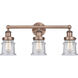Canton 3 Light 23.25 inch Antique Copper Bath Vanity Light Wall Light in Seedy