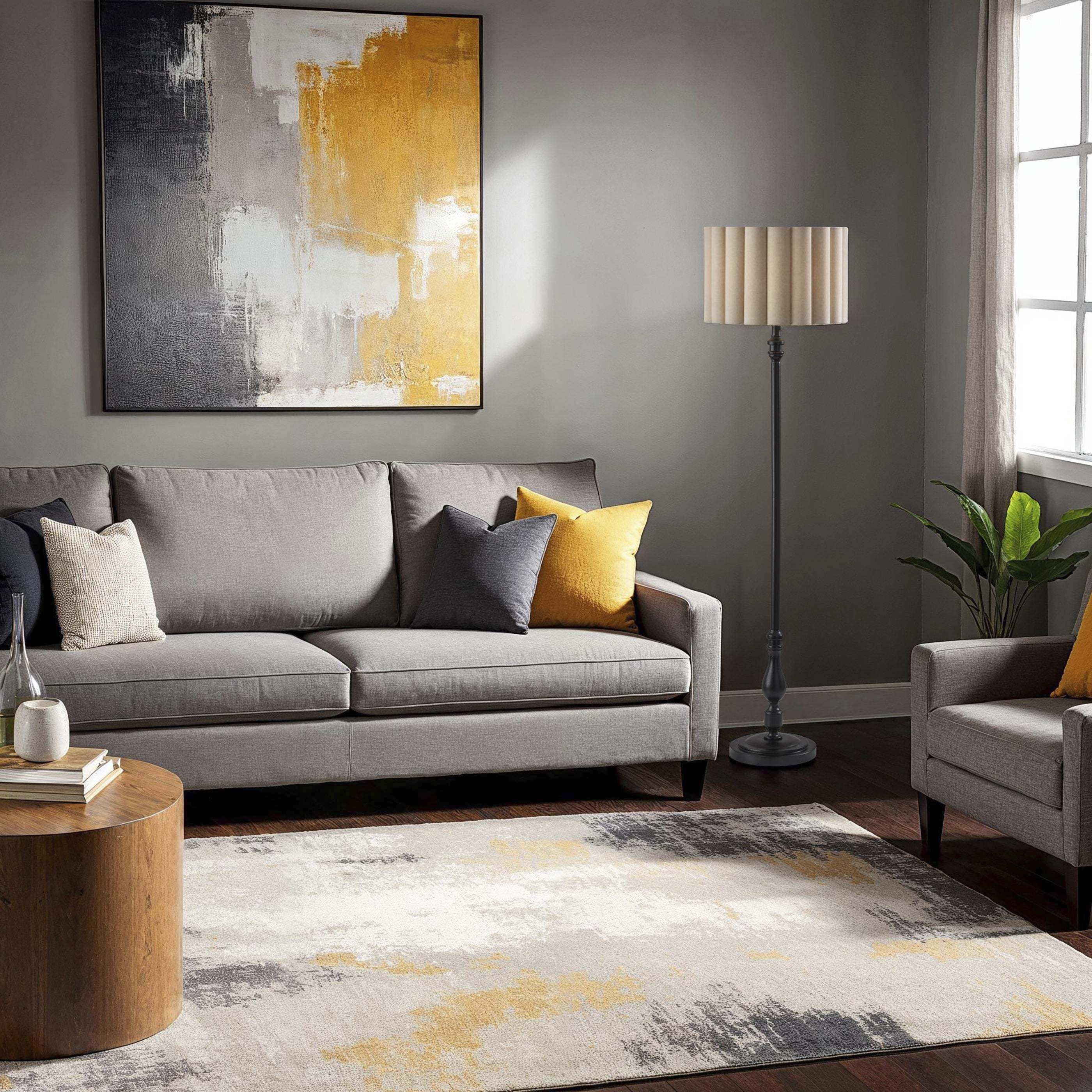 Claret 59.75 inch 150.00 watt Black Wood Floor Lamp Portable Light