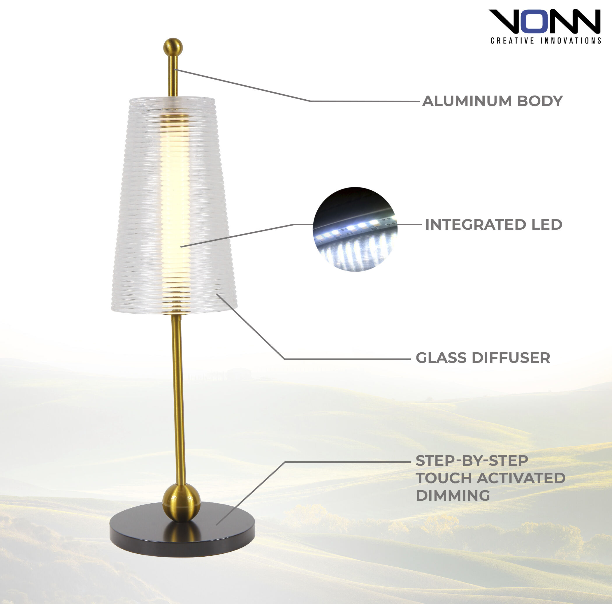 Artisan Collection/TOSCANA Series 20 inch 11 watt Antique Brass Table Lamp Portable Light