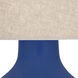 June 30.75 inch 150 watt Cobalt Glaze Table Lamp Portable Light in Buff Linen