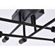 Script 8 Light 19 inch Black Flush Mount Ceiling Light