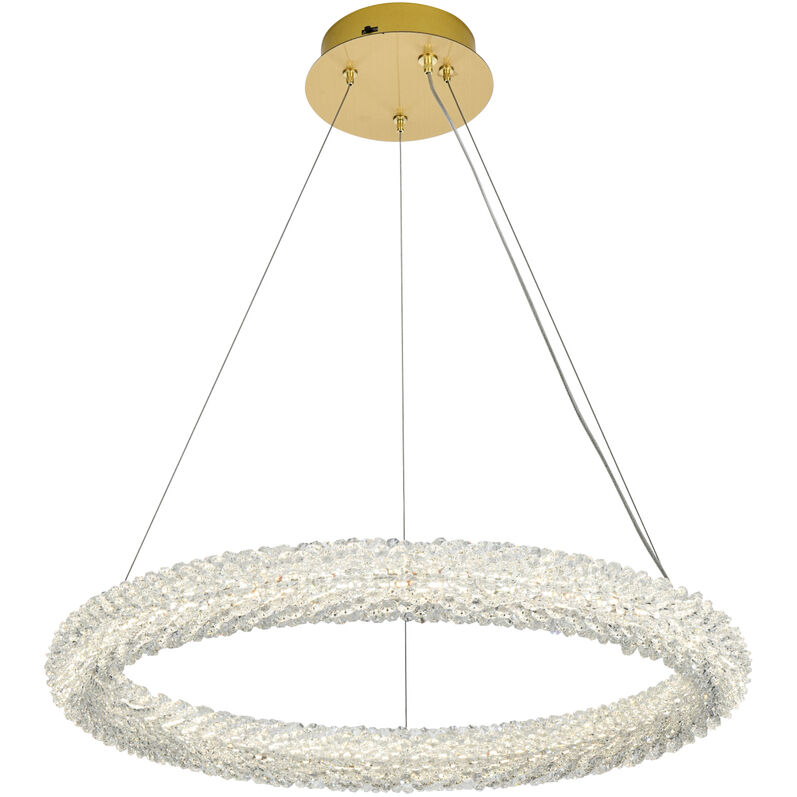 Bowen 1 Light 24 inch Satin Gold Chandelier Ceiling Light