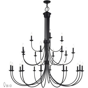 Estate 24 Light 60 inch Black Foyer Chandelier Ceiling Light