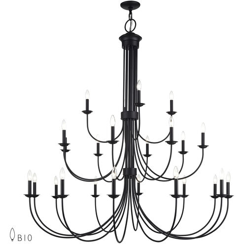 Estate 24 Light 60 inch Black Foyer Chandelier Ceiling Light