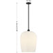 Livingston 1 Light 16 inch Matte Black Pendant Ceiling Light