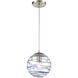 Vines 1 Light 8 inch Satin Nickel Pendant Ceiling Light