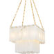 Moissanite 17 Light 20 inch Aged Brass Chandelier Ceiling Light
