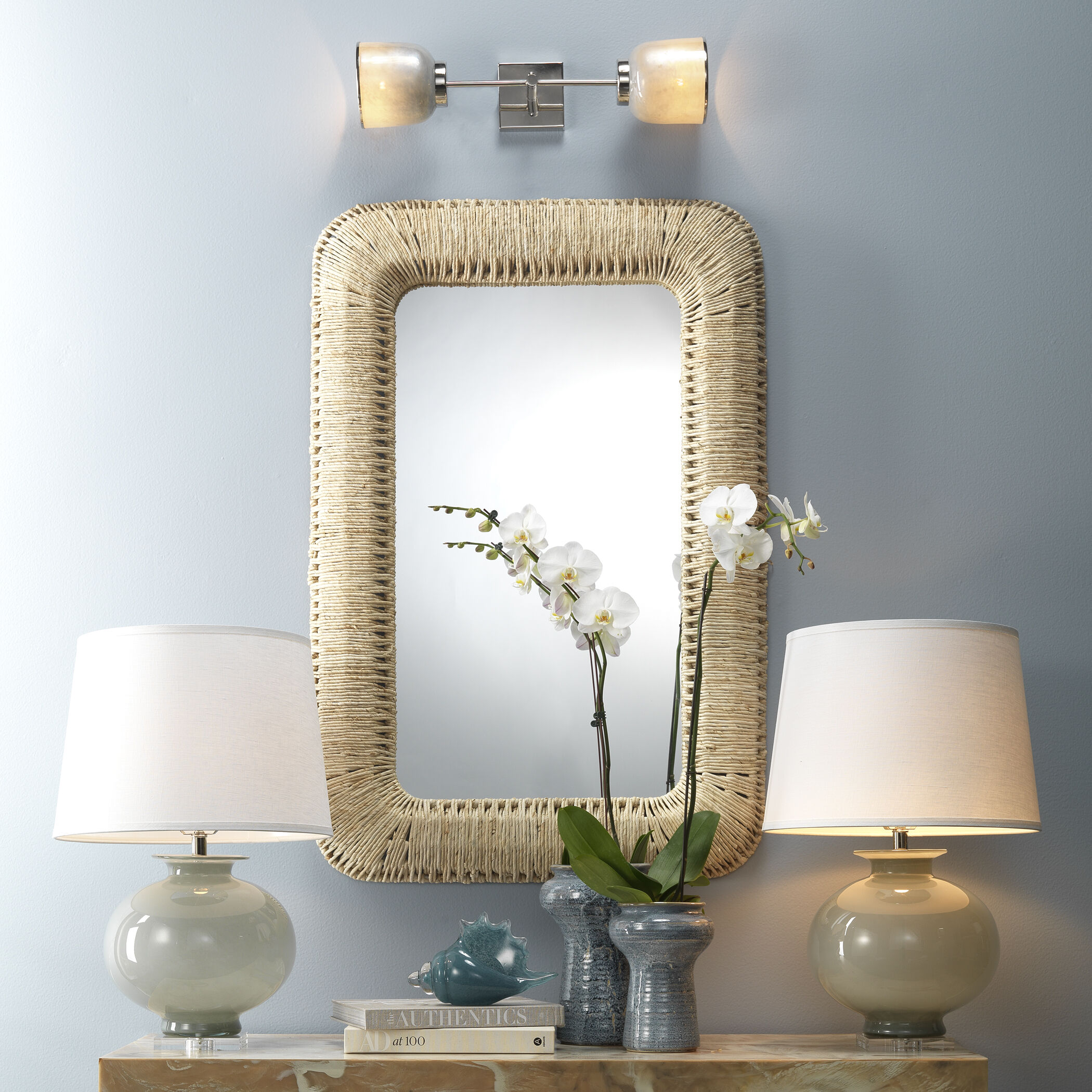 Hollis 48 X 32 inch Off-White Mirror