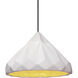 Radiance Collection 1 Light 12 inch Brushed Nickel and Champagne Gold and Matte White and Black Pendant Ceiling Light