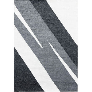 Kali 90 X 63 inch Black/White/Grey Rug in 5 x 7