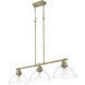 Yep Duncan Island Light Ceiling Light in Aged Brass, Clear Glass