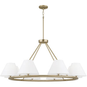 Parson 8 Light 44.75 inch Matte Brass Chandelier Ceiling Light