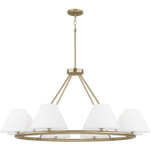 Parson 8 Light 44.75 inch Matte Brass Chandelier Ceiling Light