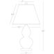 Small Double Gourd 22 inch 150.00 watt Sunset Yellow Glazed Ceramic with Lucite Base Accent Lamp Portable Light in Pearl Dupioni