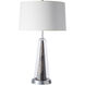 Spire 32.2 inch Sterling and Clear Steel Table Lamp Portable Light
