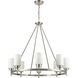 Dawson 8 Light 33 inch Satin Nickel Chandelier Ceiling Light
