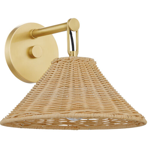 Dalia 1 Light 10.5 inch Aged Brass Wall Sconce Wall Light