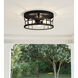 Brampton 3 Light 14 inch Matte Black Flush Mount Ceiling Light