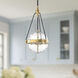 Alora Mood Harmony Pendant Ceiling Light in Brushed Gold, Clear Water Glass