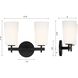 Colton Bath Wall Light in Black