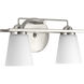Flight 2 Light 16 inch Brushed Nickel Bath Vanity Wall Light, Design Series